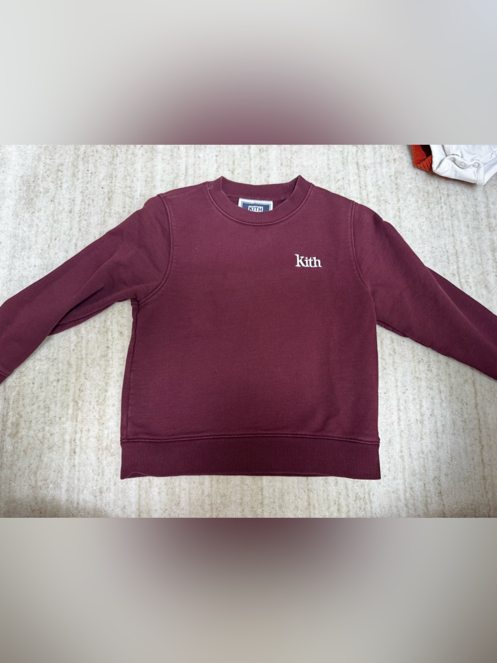 Kith Crewneck Sweatshirt in Deep Burgundy